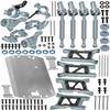 BRCatWPark RC Upgrades Part for 1/18 LaTrax Teton,Stainless Steel Chassis Protect Armor & Alloy Suspension A Arms & Drive Shaft Axles & Caster Block,Steering Blocks,Rear Stub Axle Carriers,Titanium view 1