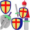 Motionchic 6 Set Foam Sword and Shield Set for Kids Foam Swords for Play Fighting Medieval Knight Joust Weapons Role Play Costume Party Birthday Gifts Activities Accessories Christmas view 1