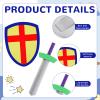 Motionchic 6 Set Foam Sword and Shield Set for Kids Foam Swords for Play Fighting Medieval Knight Joust Weapons Role Play Costume Party Birthday Gifts Activities Accessories Christmas view 3