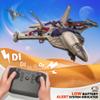 BEZGAR RC Plane | 2.4GHZ Remote Control Airplane, RC Helicopter, 360 Flip Fighter Jet Toy, Toys for ages 8-13 with Colorful LED Navigation Lights Blue view 4