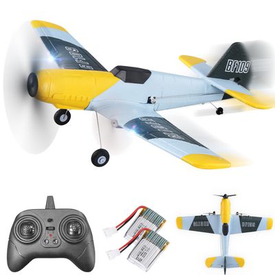 BEZGAR 3 Channel RC Plane, Drones for Kids, 6-axis Gyro Remote Control Airplane, RC Helicopter, Easy Control for Beginners Toys with Colorful LED Navigation Lights