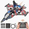 BEZGAR Drones for Kids | 2.4GHZ RC Plane, Remote Control Airplane, RC Helicopter, 360 Flip Fighter Jet Toy, Toys for ages 8-13 with Colorful LED Navigation Lights Red view 1