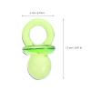 2 Bags Acrylic Baby Pacifier, Baby Shower Pacifier Favor Baby Shower Gender Show Gender Reveal Party Decoration for DIY Baby Shower Birthday Party Green view 2