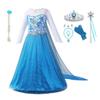 Yipkorra Princess Costumes for Girls Snow Dresses Halloween Toddler Birthday Party Dress Up with Accessories (140(6-7Years)) view 1