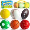 Billeeit Mini Sports Balls Set for Toddler 1-3, Sports Bag for Kids, Include 1 Each of 3.5" Foam Soccer, Tennis Ball, Basketball, Football, Baseball, Volleyball, Fun Baby Ball Toys, Set of 6 view 1