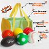Billeeit Mini Sports Balls Set for Toddler 1-3, Sports Bag for Kids, Include 1 Each of 3.5" Foam Soccer, Tennis Ball, Basketball, Football, Baseball, Volleyball, Fun Baby Ball Toys, Set of 6 view 3