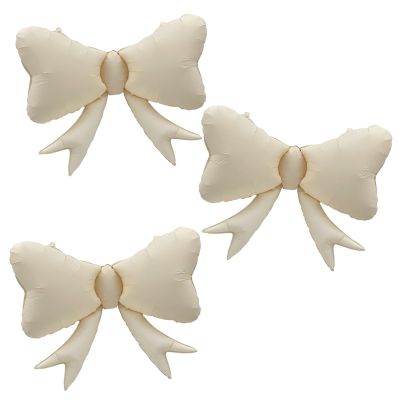 3 Pcs Bow Big Balloon Macaron White Bow Theme Birthday Party Baby Shower Girl Party Decoration Suppli