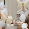 3 Pcs Bow Big Balloon Macaron White Bow Theme Birthday Party Baby Shower Girl Party Decoration Suppli view 3