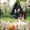 3 Pcs Bow Big Balloon Macaron White Bow Theme Birthday Party Baby Shower Girl Party Decoration Suppli view 4