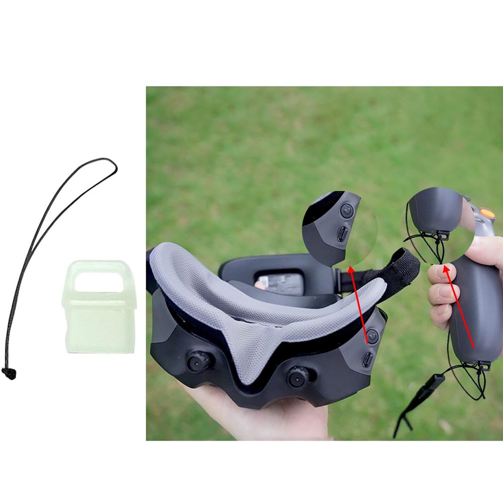 2PCS Dust Plug Set for DJI Avata2 - Remote Control Handle/Flying Glasses,Drone Dust Cover Cap Charging Port Dust Plug Kit for DJI RC Motion 3/Goggles 3 (Luminous)