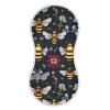 J JOYSAY Golden Bees Flower Baby Burp Cloths for Boys Girls Large 22''x11'' Cotton Baby Washcloths Extra Absorbent Soft 4 Layer Burp Rag for Girl Infant 1 Pack view 1