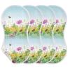 WELLDAY Muslin Baby Burp Cloths Set of 2, Soft Absorbent Flowers and Butterflies Cotton Burping Cloth, Milk Spit Up Rags for Newborn Unisex, 22 x 11 Inch view 2