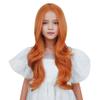Edivd Ginger Wig Long Ginger Orange Wavy Curly Wig Long Orange Part Wigs Heat Resistant Synthetic Wigs with Cap (Small Size) view 1