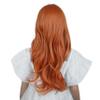 Edivd Ginger Wig Long Ginger Orange Wavy Curly Wig Long Orange Part Wigs Heat Resistant Synthetic Wigs with Cap (Small Size) view 4