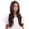 Edivd Mixed Brown Wig Long Dark Brown Wavy Curly Wig Chocolate Middle Part Wigs Heat Resistant Synthetic Wigs with Cap (Small Size) view 3