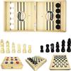 4-in-1 Sling Puck Game Set Super Winner Sling Puck Set, Chess, Checkers, Tic Tac Toe Games, Portable Folding Tabletop Chess Board Game for Adults and Kids view 1