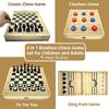 4-in-1 Sling Puck Game Set Super Winner Sling Puck Set, Chess, Checkers, Tic Tac Toe Games, Portable Folding Tabletop Chess Board Game for Adults and Kids view 3