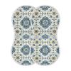 WELLDAY Muslin Baby Burp Cloths Set of 2, Soft Absorbent Traditional Floral Pattern Cotton Burping Cloth, Milk Spit Up Rags for Newborn Unisex, 22 x 11 Inch view 1