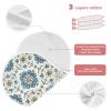 WELLDAY Muslin Baby Burp Cloths Set of 2, Soft Absorbent Traditional Floral Pattern Cotton Burping Cloth, Milk Spit Up Rags for Newborn Unisex, 22 x 11 Inch view 4