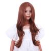 Edivd Ginger Orange Wig Long Dark Orange Wavy Curly Wig Long Ginger Middle Part Wigs Heat Resistant Synthetic Wigs with Cap (Small Size) view 2