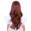 Edivd Ginger Orange Wig Long Dark Orange Wavy Curly Wig Long Ginger Middle Part Wigs Heat Resistant Synthetic Wigs with Cap (Small Size) view 4