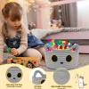 Hkojewp Small Storage Basket, Cat Basket Woven Cotton Rope Basket for Nursery, Baby Blanket Organizer with Handles for Toys,Towels,Clothes, Baby Storage for Gifts Cat Dog Bin Toys 8.54.5 inches,Grey view 3