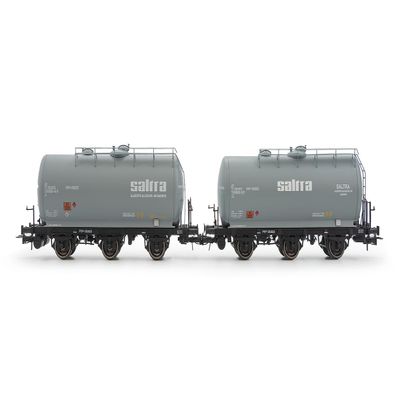 Electrotren HE6051 RENFE, Set of 2 Units 3-Axis Tank, Saltra decoration, EP. IV Rolling stock, Wagons, Colour