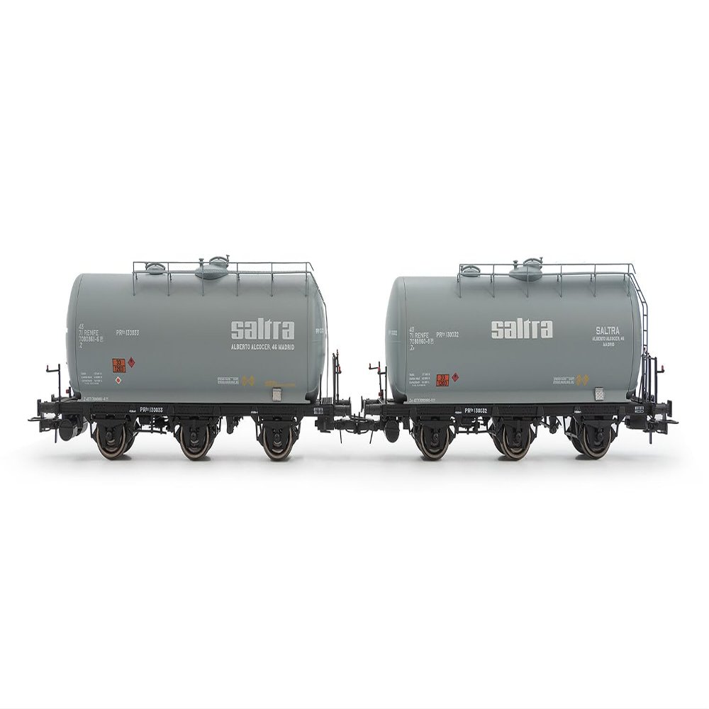 Electrotren HE6051 RENFE, Set of 2 Units 3-Axis Tank, Saltra decoration, EP. IV Rolling stock, Wagons, Colour
