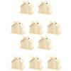 10pcs Unfinished Wooden Piggy Banks for Boy Girl Craft Adorable House Shaped Container for Creative Saving Activities view 1