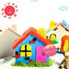 Angoily DIY Wooden House Piggy Bank 15-Piece Paintable Craft Set Unfinished Wood Coin Bank for Kids and Adults House Shaped Money Box for Cash and Change Storage view 3