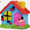 Angoily DIY Wooden House Piggy Bank 15-Piece Paintable Craft Set Unfinished Wood Coin Bank for Kids and Adults House Shaped Money Box for Cash and Change Storage view 4