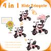 Oisei Kids Tricycle,Tricycle Stroller,Kid Stroller,5 in 1 Kids Trike Kids Tricycle Stroller with Push Handle,Removable Canopy/Guardrail,Adjustable Rotate Seat Baby Trike,Gray view 2