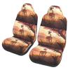 ViLlex Seat Covers Car Seat Cover Car Seat Protector Waterproof Universal African Savannah Giraffe Calf, Black view 1