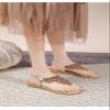 ZBYY Womens Summer Flats Sandals Casual Bohemian Dressy Thong Flat Shoes Comfort Slip on Elastic Ankle Strap Beach Sandals view 3