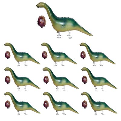 10Pcs Walking Animal Balloons Pet Balloons Farm Animal Balloon Foil Balloon (Dinosaur and Egg)