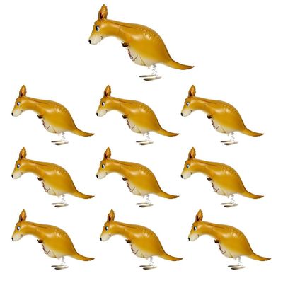 10Pcs Walking Animal Balloons Pet Balloons Farm Animal Balloon Foil Balloon for Party Decortion (Kangaroo)