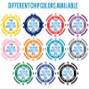 DA VINCI 50 Custom Business Card Poker Chips: Put Your Image, Logo, Contact Information on a chip and add Your own Text - Full Color 11.5 gram Poker Chips (Light Blue) view 3