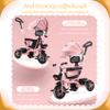 Oisei Kids Tricycle,Tricycle Stroller,Kid Stroller,5 in 1 Kids Trike Kids Tricycle Stroller with Push Handle,Removable Canopy/Guardrail,Adjustable Rotate Seat Baby Trike,Green view 3
