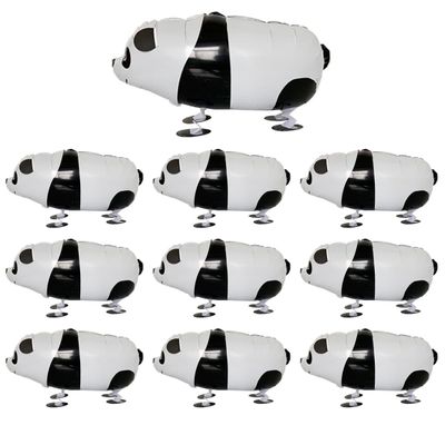 10Pcs Walking Animal Balloons Pet Balloons Farm Animal Balloon Foil Balloon (Panda)