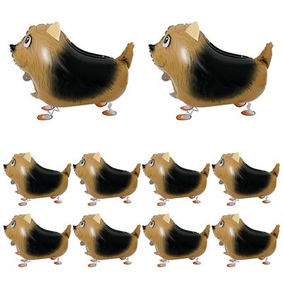 10Pcs Walking Animal Balloons Pet Balloons Farm Animal Balloon Foil Balloon (Long Haired Dog)