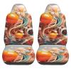 ViLlex Seat Covers Car Seat Cover Car Seat Protector Waterproof Universal 3D Colorful Swirls and Balls, Black view 2