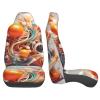 ViLlex Seat Covers Car Seat Cover Car Seat Protector Waterproof Universal 3D Colorful Swirls and Balls, Black view 4