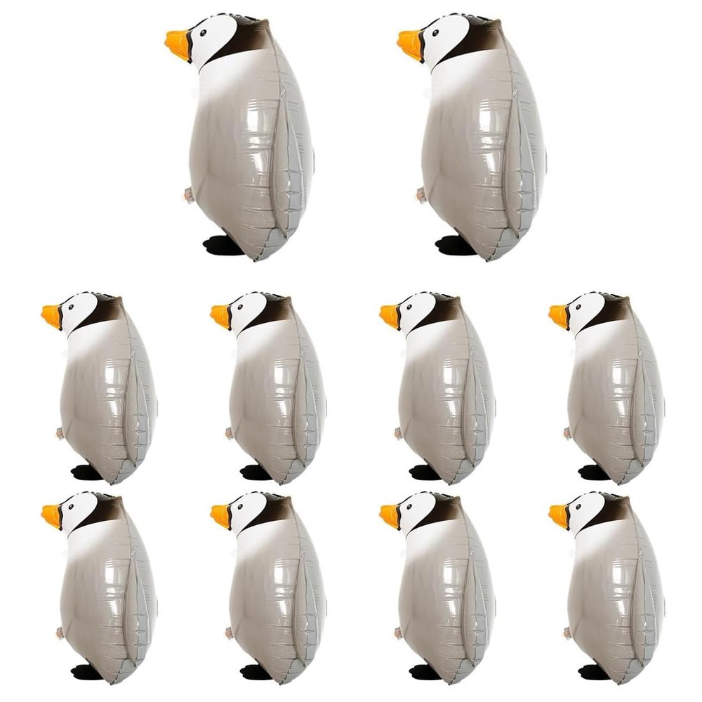 10Pcs Walking Animal Balloons Pet Balloons Farm Animal Balloon Foil Balloon (Penguin)