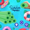 Chochkees Green Pool Noodles Swimming Hollow Core Foam Tube, Floating Thick Noodles for Floating, Pool Accessories, 52" (6-Pack) view 2