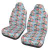 ViLlex Seat Covers Car Seat Cover Car Seat Protector Waterproof Universal Plaid Background Roses view 1