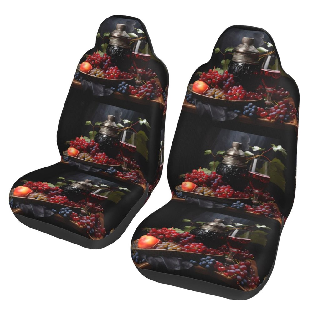 ViLlex Seat Covers Car Seat Cover Car Seat Protector Waterproof Universal Grapes and Wine