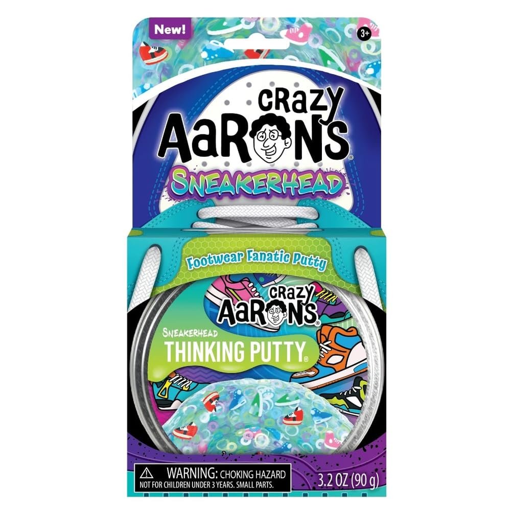 Crazy Aaron's Thinking Putty - Sneakerhead - Multi-Color Sensory Putty for Kids and Grown ups in a 4" Tin - Creative and Endless Fun, Stress Relief Therapy Toys, Never Dries Out - Made in USA