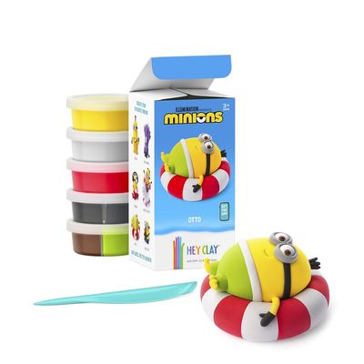HEY CLAY Minions - Colorful Modeling Air Dry Clay for Kids - Air Dry Clay Kit 5 Cans and Sculpting Tools with Fun Interactive Instructions App - Age 3 and up (Otto)