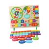 Menolana Wooden Calendar Clock,Calendar Time Learning Toy,Educational Color Perception Montessori Preschool Learning Toy for Preschool view 1
