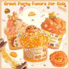 6 Packs Gradient Orange Slime Kit - Cloud Slime, Butter Slime & Clear Slime, Crunchy Slime for Kids with Various Slime Add-ins, Non Stick Slime Party Favors for Girls and Boys, 360ml Kids Slime(Bread) view 2